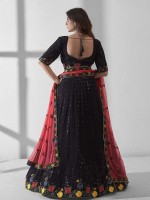 Black Premium Georgette Lehenga Choli